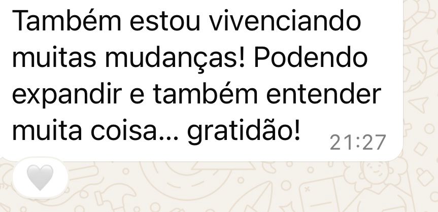 Mensagem de uma participante da Jornada Relembrar