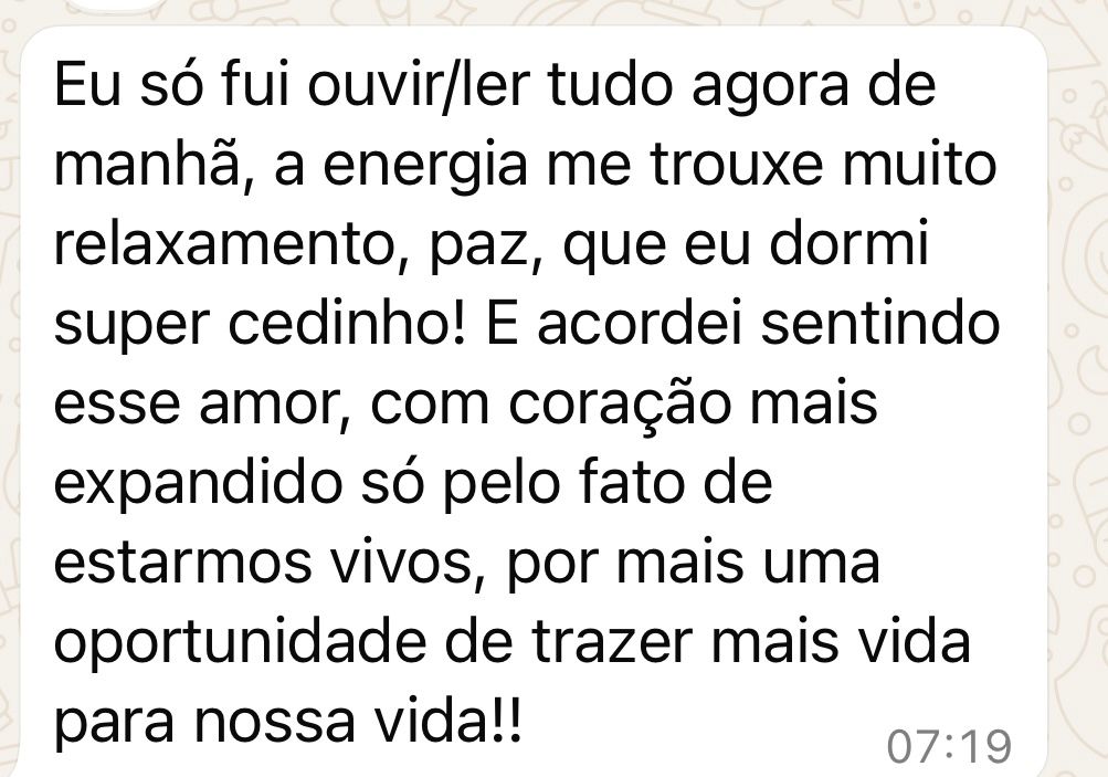 Mensagem de uma participante da Jornada Relembrar